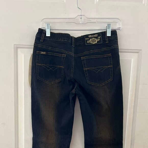 Vintage Revolt Jeans Woman's Stretch Blue Midrise Boot Cut Jeans Sz 7 - Picture 6 of 12
